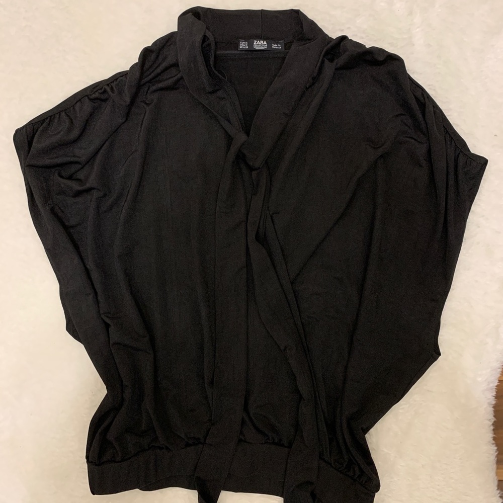 Zara dressy top with neck tie